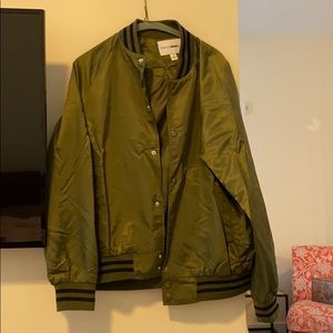 Men’s Fashion Nova Olive Bomber Jacket